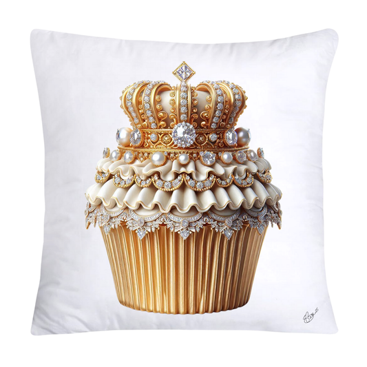 Royalty Gold Cupcake Throw Pillow Covers-924