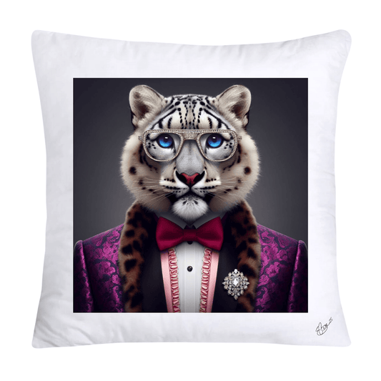 Royal Pet Portrait Throw Pillow Covers 18X18-Leopard Kings and Queens-632
