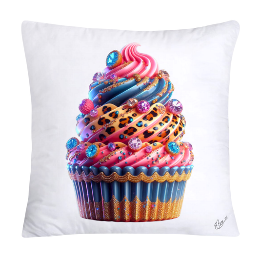 Wild Animal Print Cupcake Throw Pillow Covers 18X18-399