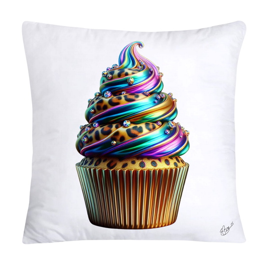 Wild Animal Print Cupcake Throw Pillow Covers 18x18-864