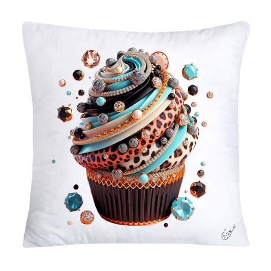 Wild Animal Print Cupcake Throw Pillow Covers 18x18-780