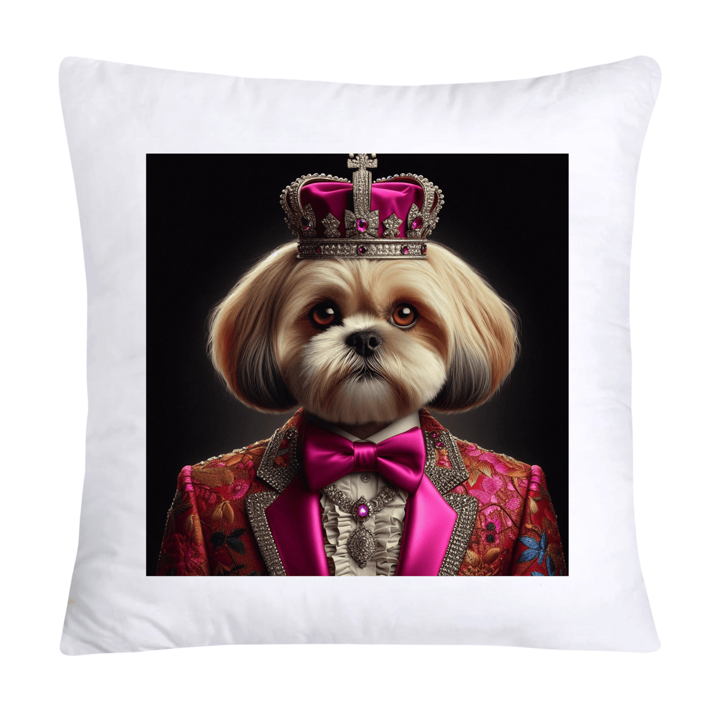 Royal Pet Portrait Pillow Covers 18X18-Shih Tzu at Versailles-730