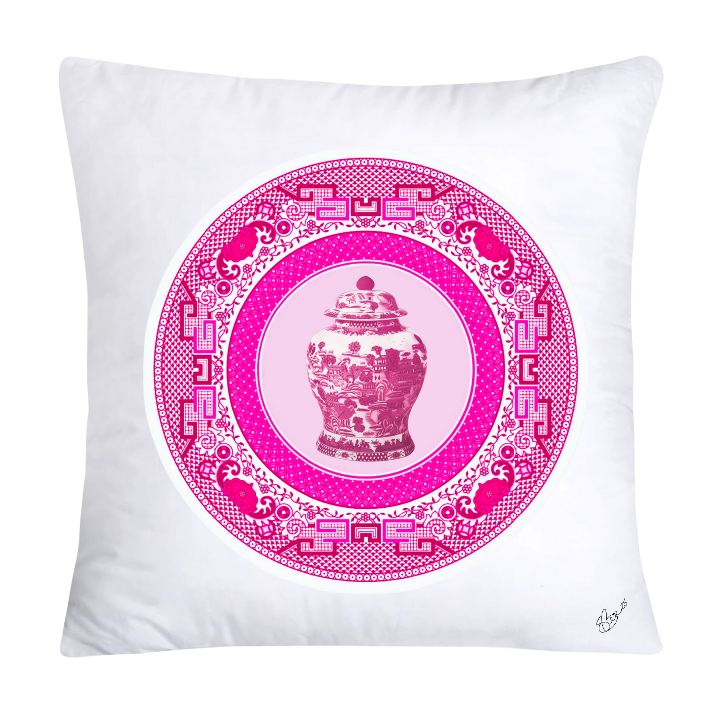 Pink Willow Specialty Plate Throw Pillow Covers-483