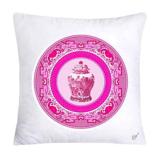 Pink Willow Specialty Plate Throw Pillow Covers-483