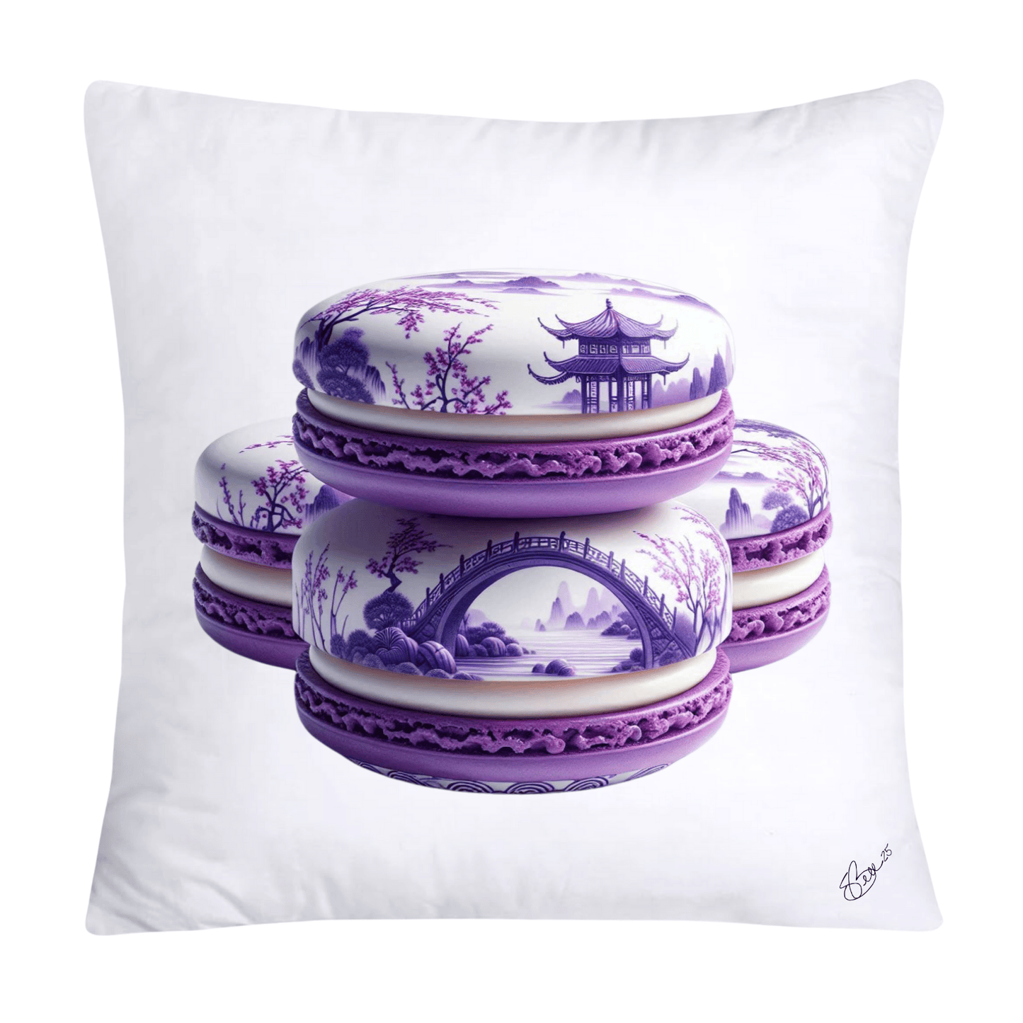 Purple Willow Sweetest Macaroon Throw Pillow Covers-152