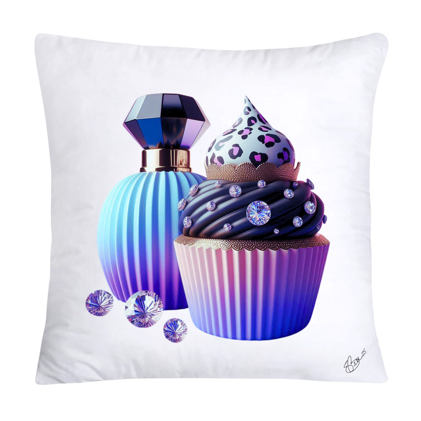 Wild Animal Print Cupcake 18x18 Throw Pillow Covers-788