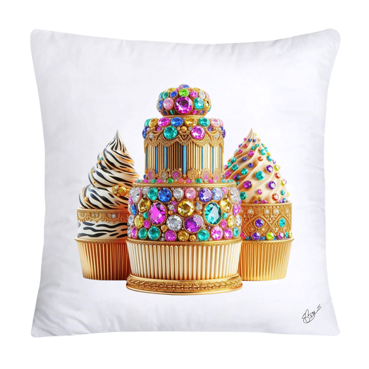 Wild Animal Print Cupcake 18x18 Throw Pillow Covers-805