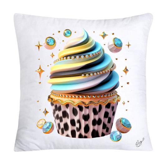 Wild Animal Print Cupcake Throw Pillow Covers 18x18-787