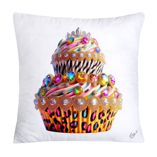 Wild Animal Print Cupcake 18x18 Throw Pillow Covers-840
