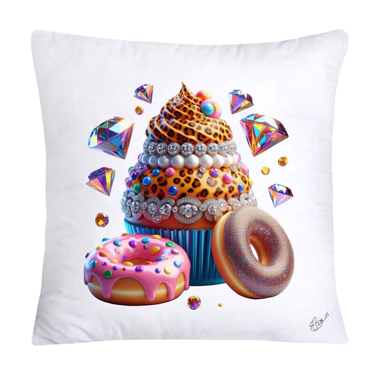 Wild Animal Print Cupcake Throw Pillow Covers 18x18-355