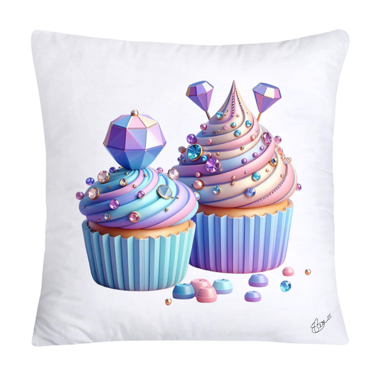 18x18 Pastel Cupcakes Donuts and Candy Pillow Covers-680