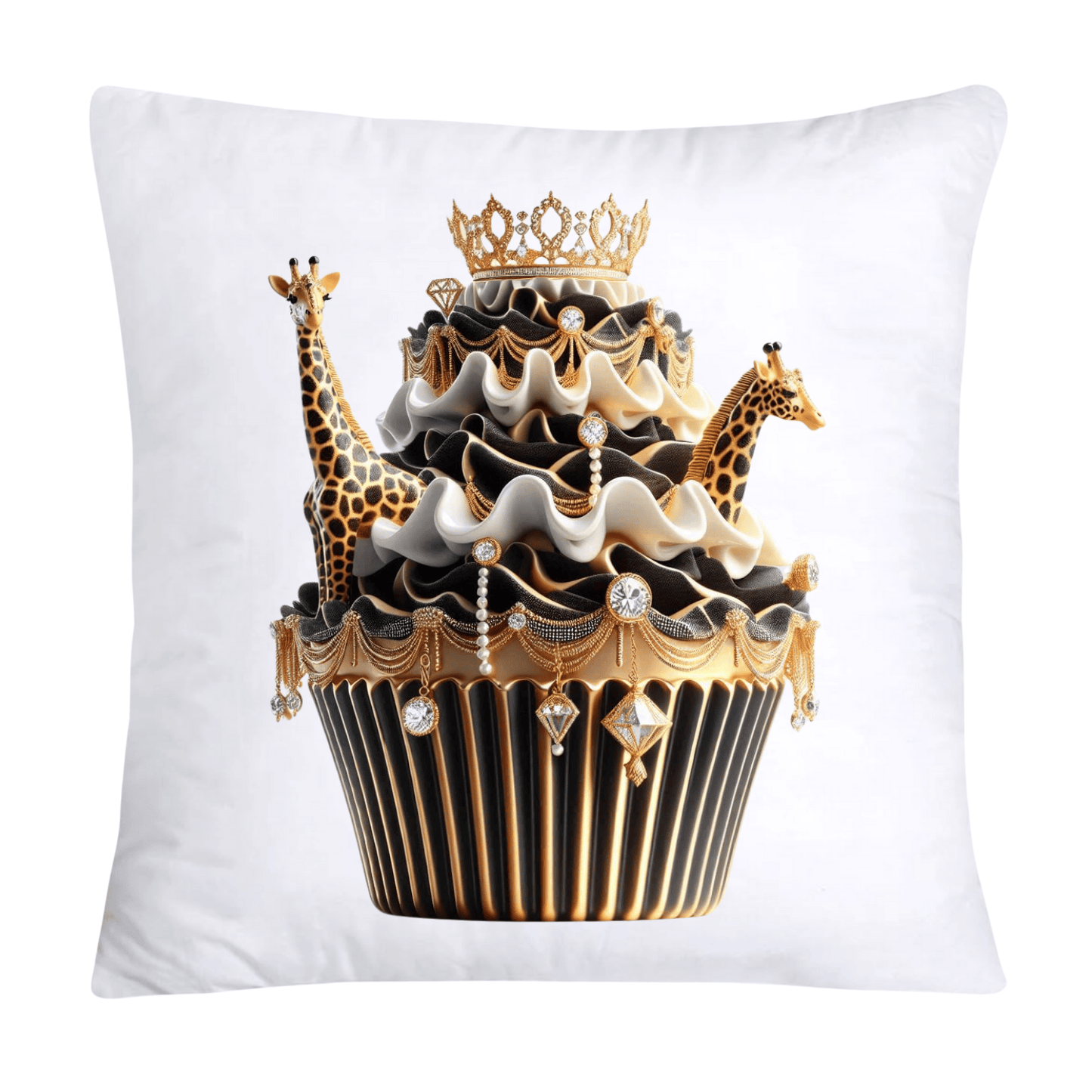 Royal and Wild Animal Print Cupcake Pillow Covers 18x18-401
