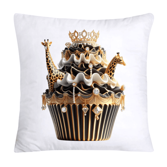 Royal and Wild Animal Print Cupcake Pillow Covers 18x18-401