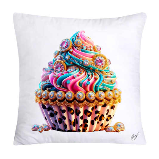 Wild Animal Print Cupcake 18x18 Throw Pillow Covers-803