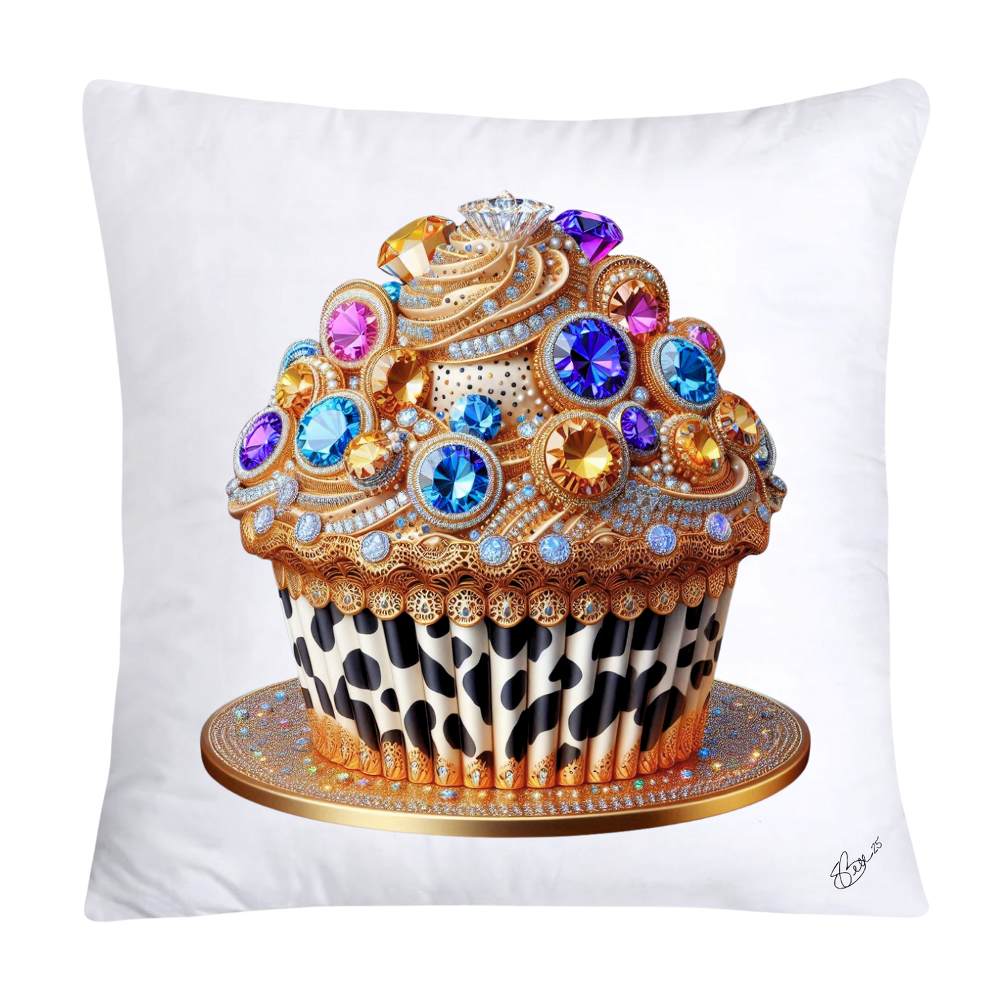 Wild Animal Print Cupcake 18x18 Throw Pillow Covers-796