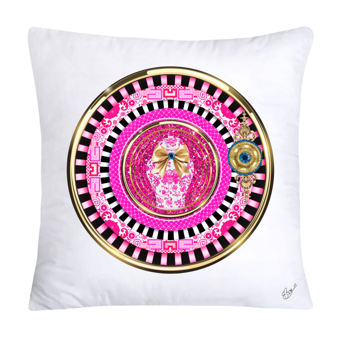Pink Willow Specialty Plate Throw Pillow Covers-482