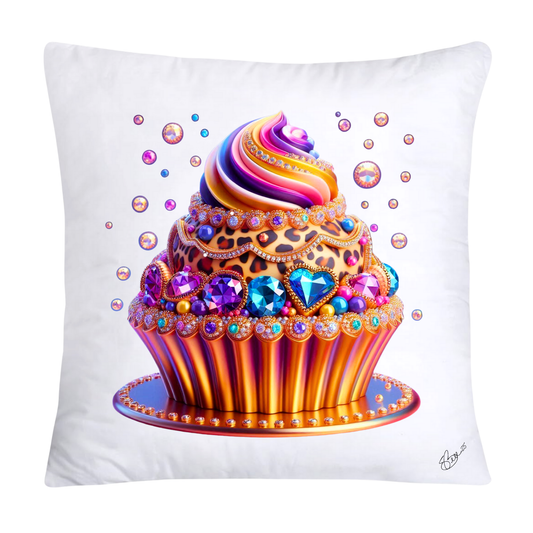 Wild Animal Print Cupcake Throw Pillow Covers 18x18-871