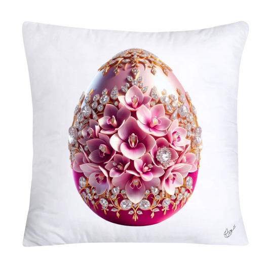 Pink and White Willow Egg Pillow Covers Vintage Inspired-2569