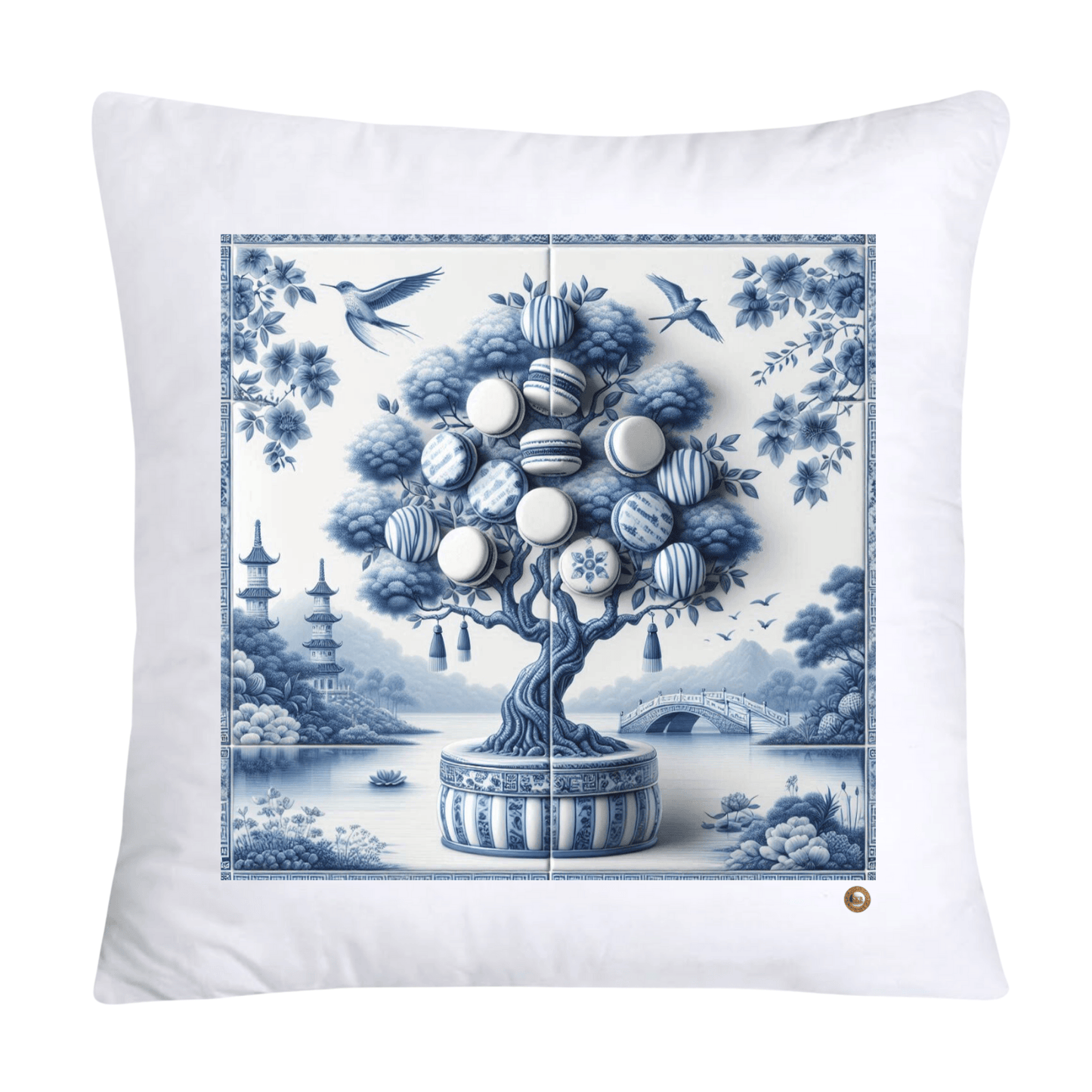 Blue Willow 18x18 Adorable Macaroon Throw Pillow Covers-1869