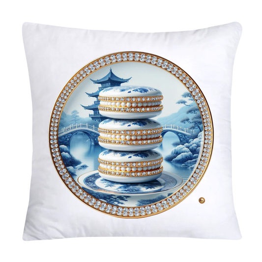 Blue Willow 18x18 Adorable Macaroon Throw Pillow Covers-1881