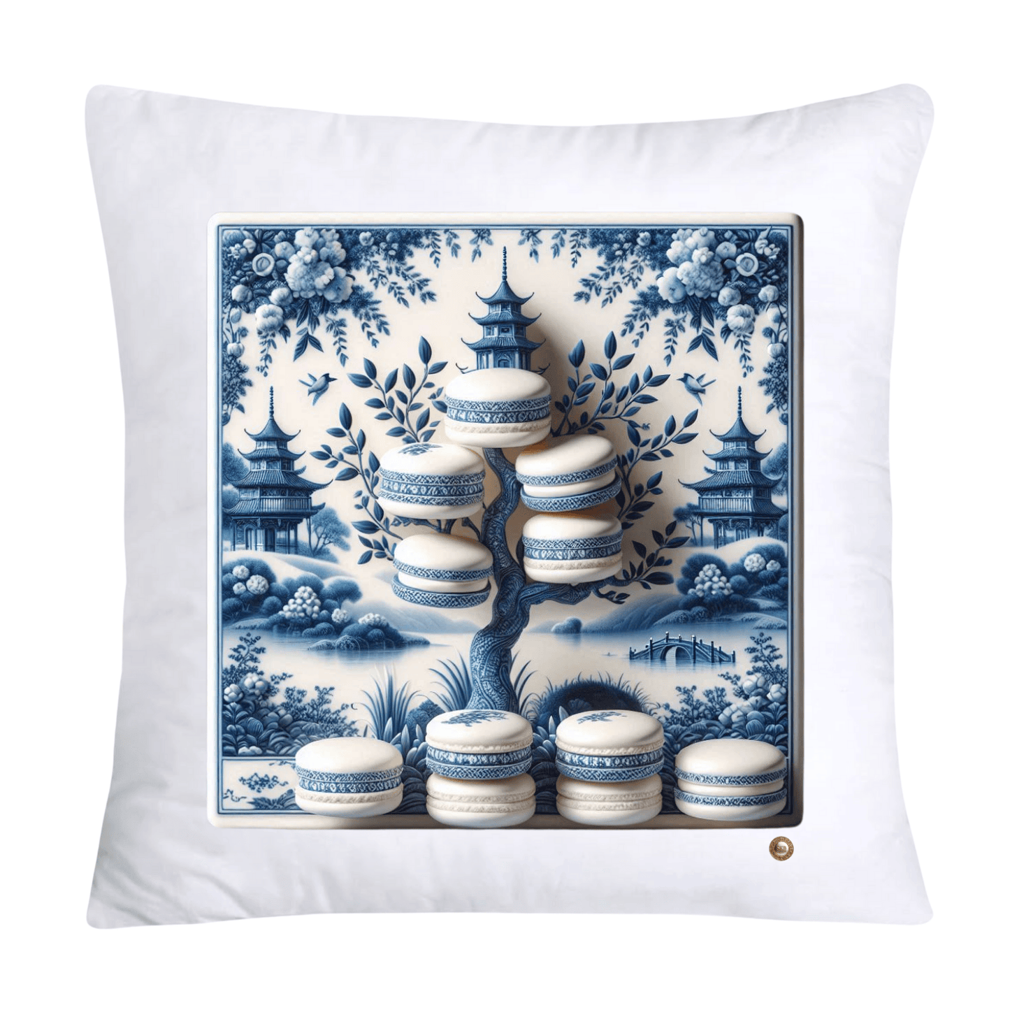Blue Willow 18x18 Adorable Macaroon Throw Pillow Covers-1865