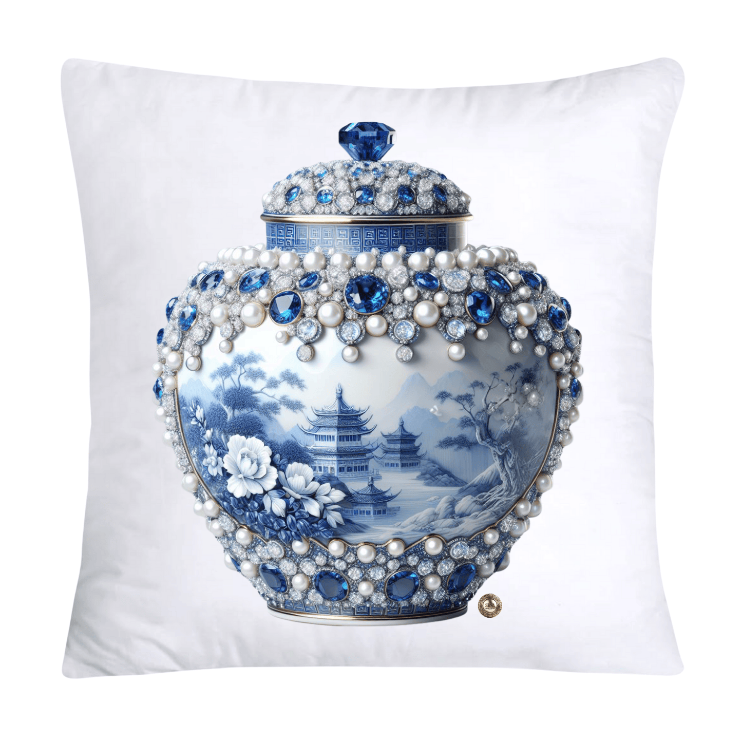 Blue and White Willow Ginger Jar Pillow Covers-68