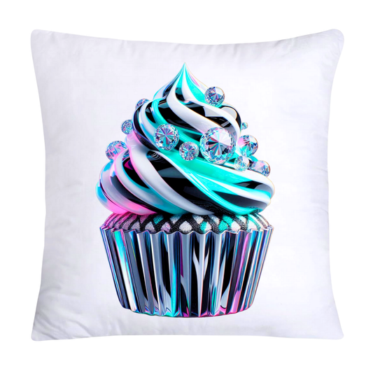 Cupcake Pillow Covers Handblown Glass Inspired Art Images 18x18-1465