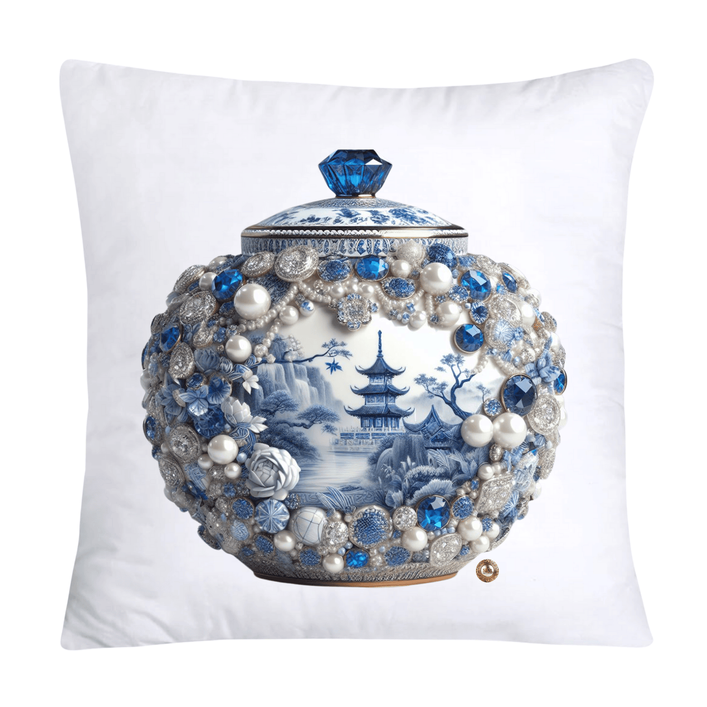 Blue and White Willow Ginger Jar Pillow Covers-72