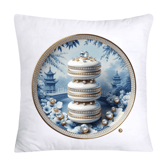 Blue Willow 18x18 Adorable Macaroon Throw Pillow Covers-1889