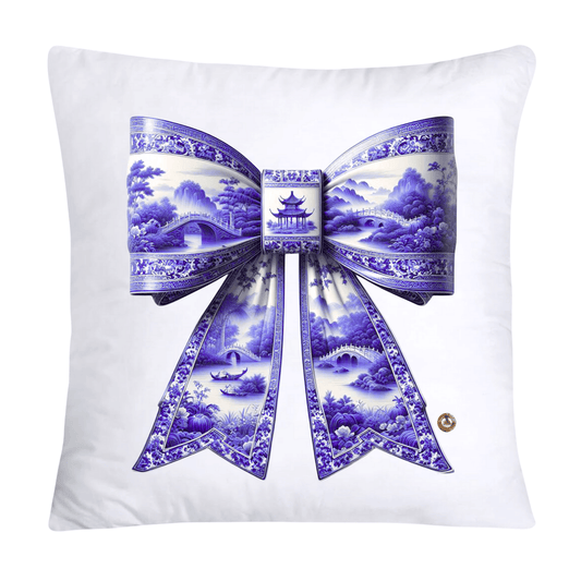 Purple Willow Classic Chinoiserie Bow Pillow Covers 18x18-2563