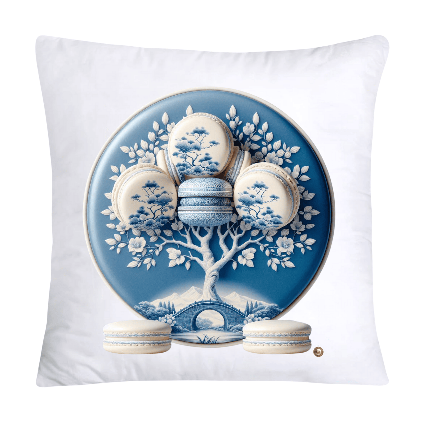 Blue Willow 18x18 Adorable Macaroon Pillow Covers-289
