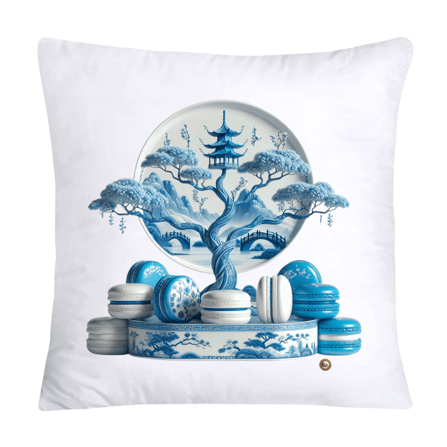 Blue Willow 18x18 Adorable Macaroon Throw Pillow Covers-2318