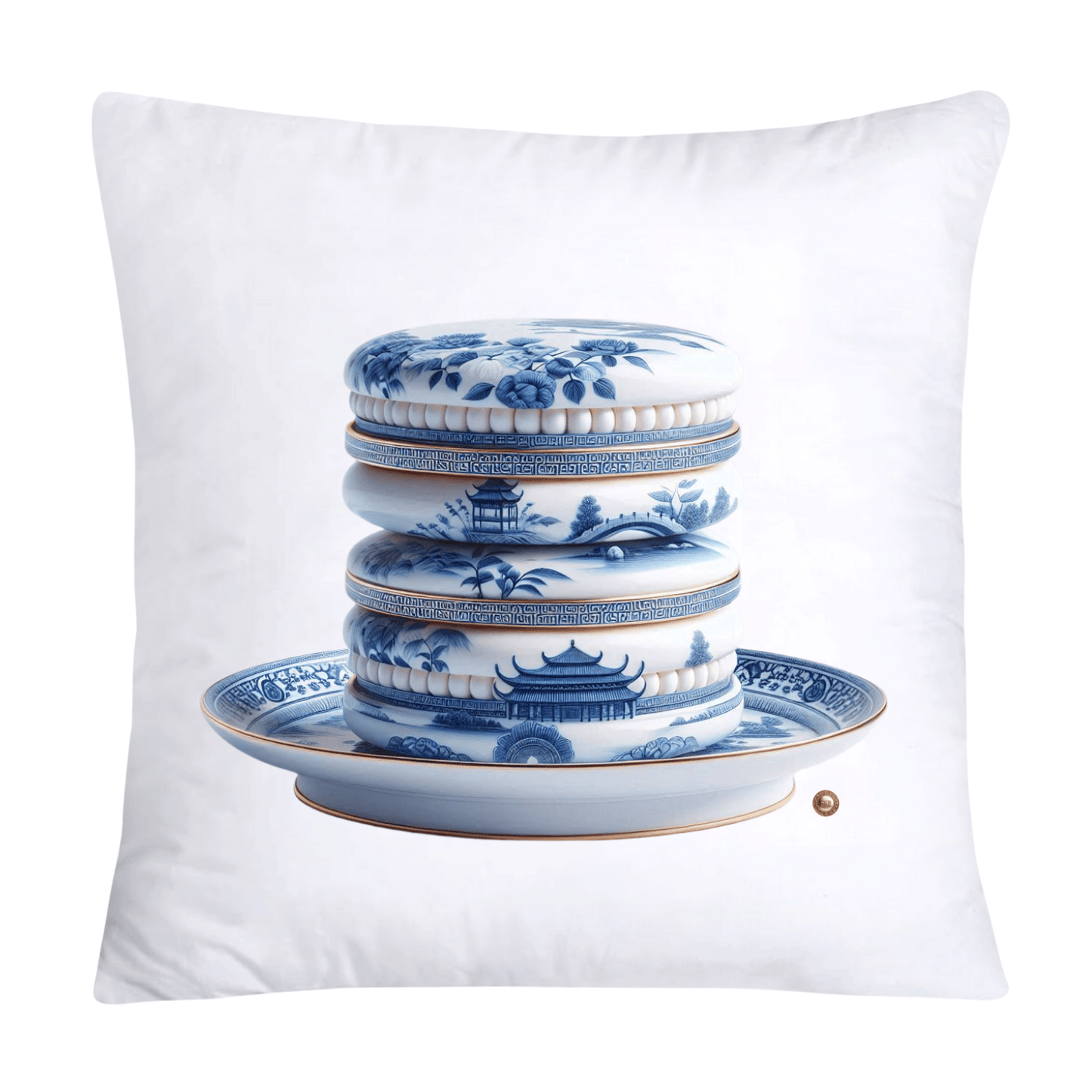 Blue Willow 18x18 Adorable Macaroon Throw Pillow Covers-1867