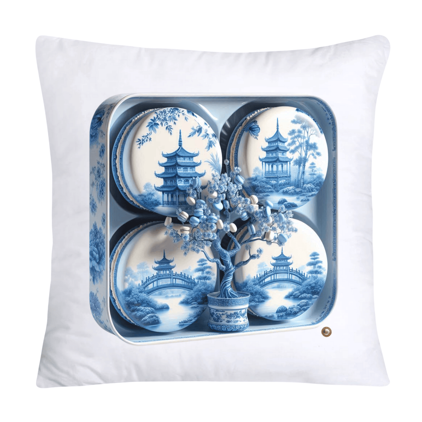 Blue Willow 18x18 Adorable Macaroon Pillow Covers-287