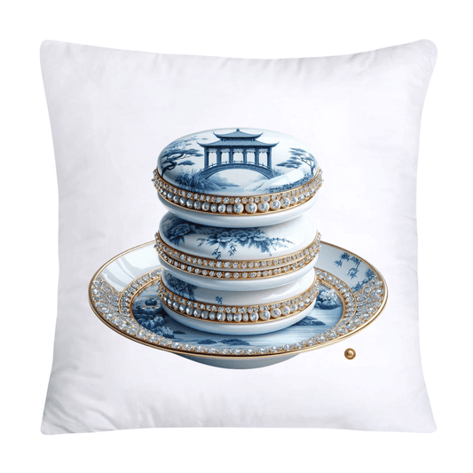Blue Willow 18x18 Adorable Macaroon Throw Pillow Covers-1883
