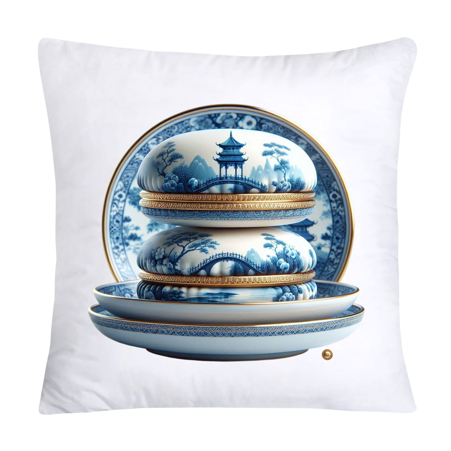 Blue Willow 18x18 Adorable Macaroon Throw Pillow Covers-1870