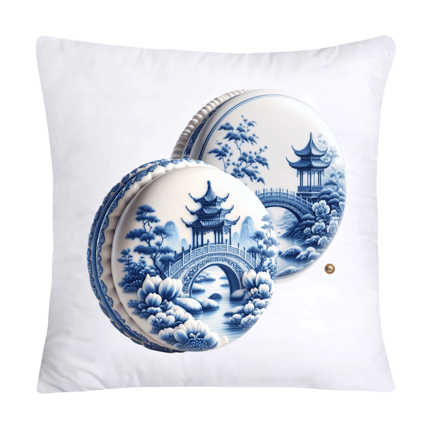 Blue Willow 18x18 Adorable Macaroon Throw Pillow Covers-1906