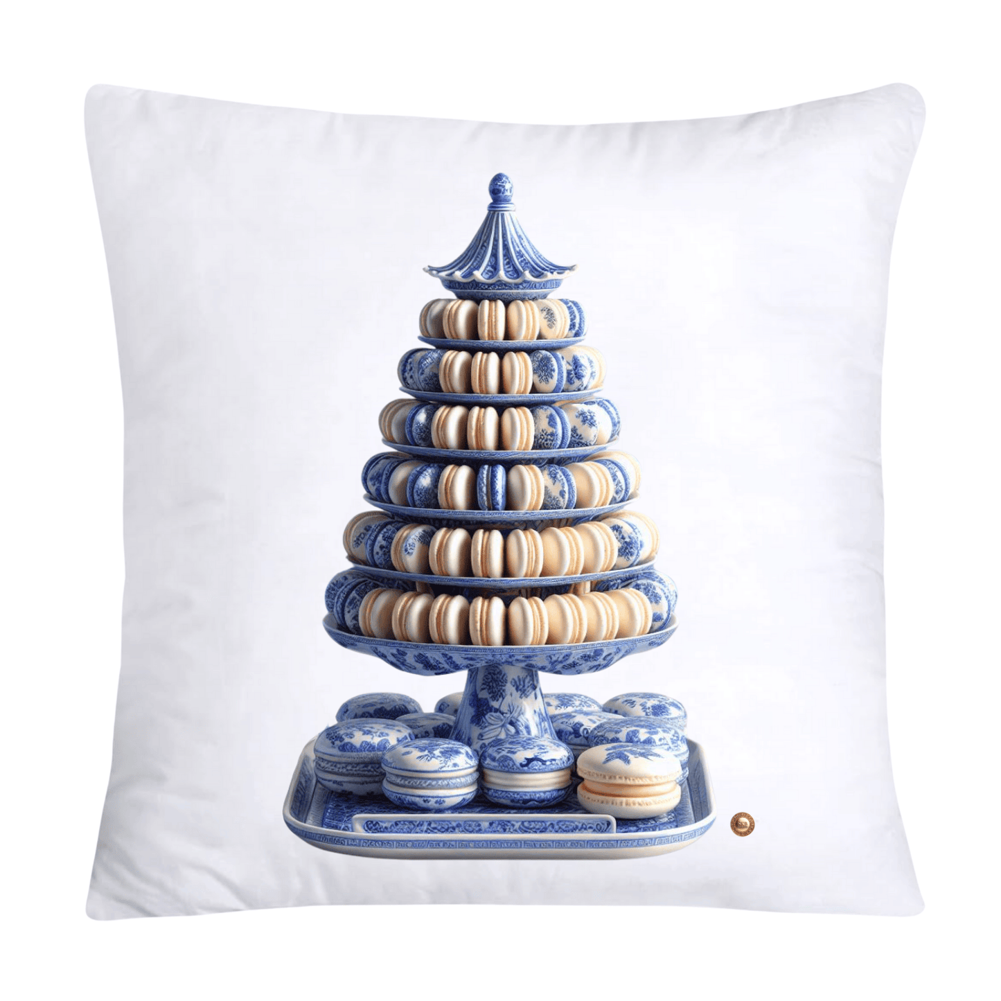 Blue Willow 18x18 Adorable Macaroon Throw Pillow Covers-2328