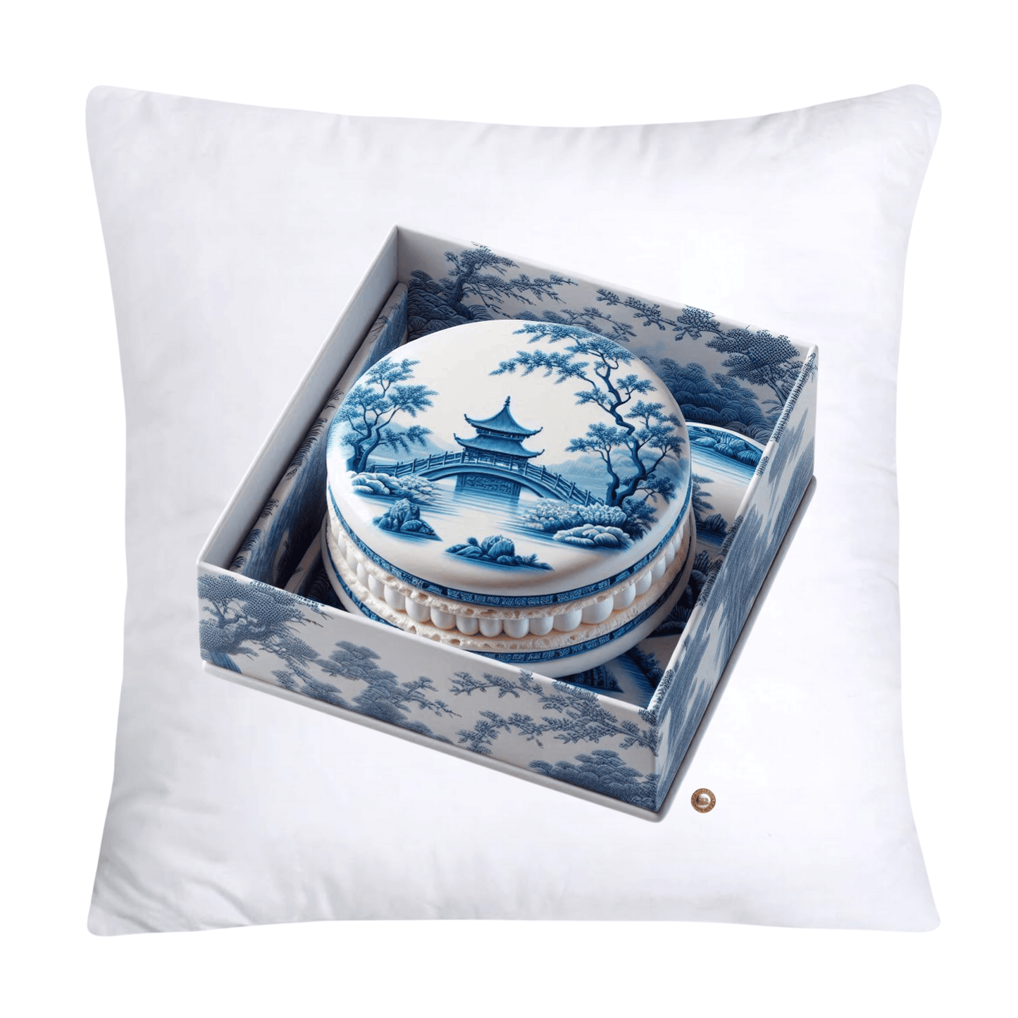 Blue Willow 18x18 Adorable Macaroon Pillow Covers-284