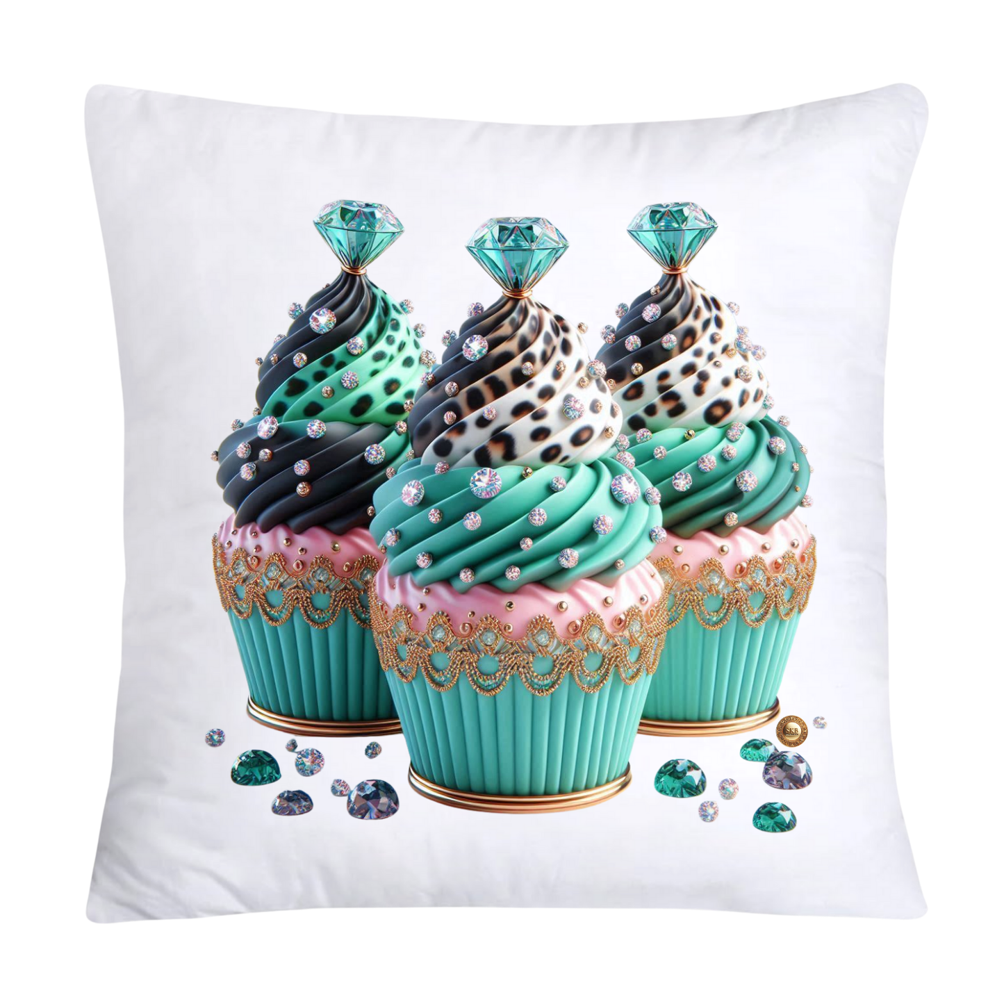 Wild Animal Print Cupcake Throw Pillow Covers 18X18-1167