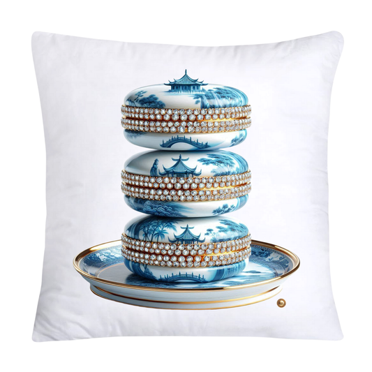 Blue Willow 18x18 Adorable Macaroon Throw Pillow Covers-1885