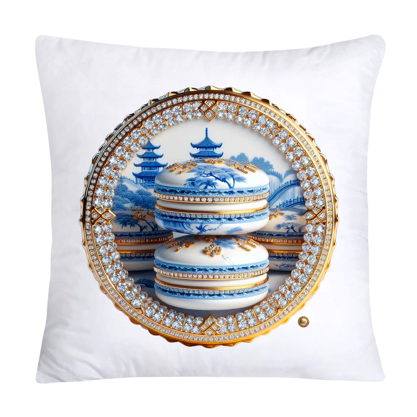 Blue Willow 18x18 Adorable Macaroon Throw Pillow Covers-2322