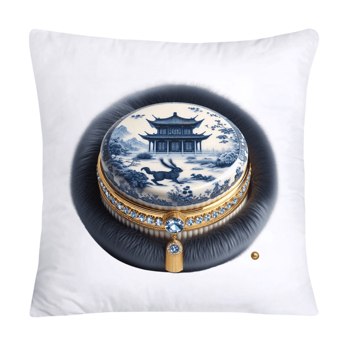 Blue Willow 18x18 Adorable Macaroon Throw Pillow Covers-1844