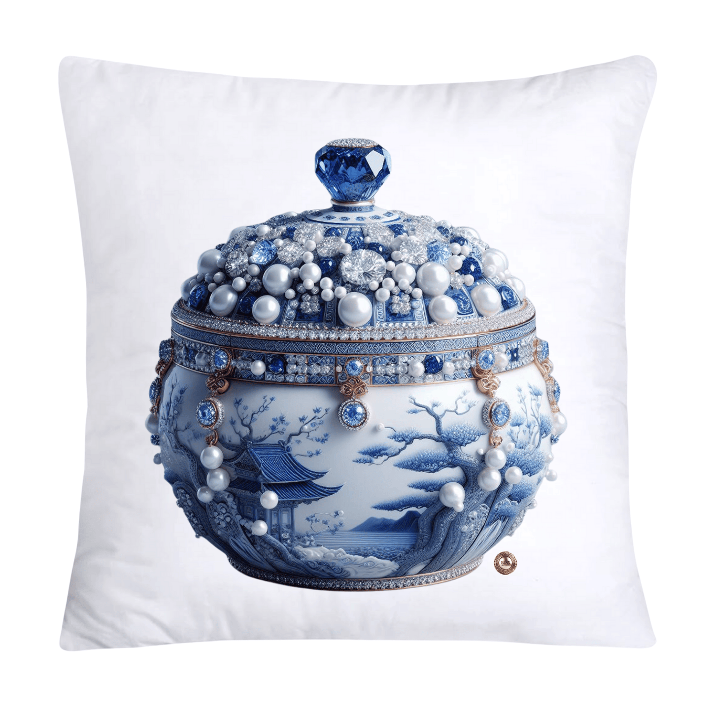 Blue and White Willow Ginger Jar Pillow Covers-83