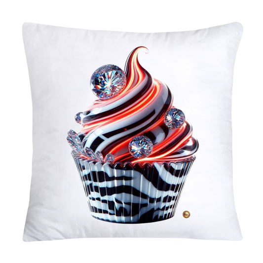 Cupcake Pillow Covers-Handblown Glass Inspired Art Images 18x18-1194