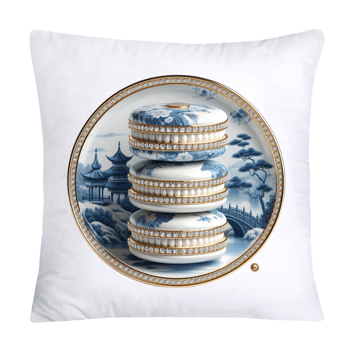 Blue Willow 18x18 Adorable Macaroon Pillow Covers-1903