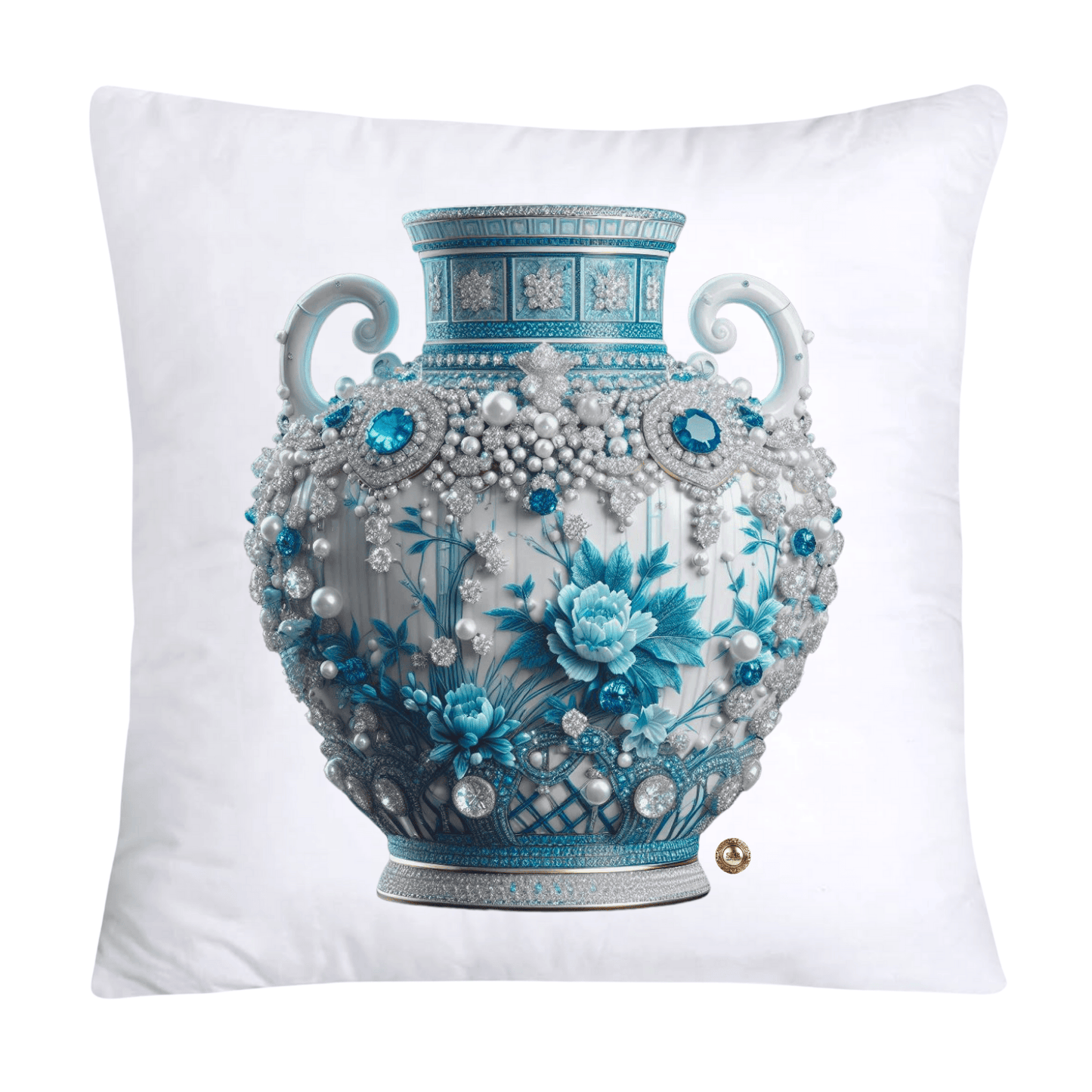 Blue Willow Chinoiserie 18x18 Stunning Vase Pillow Covers-4090
