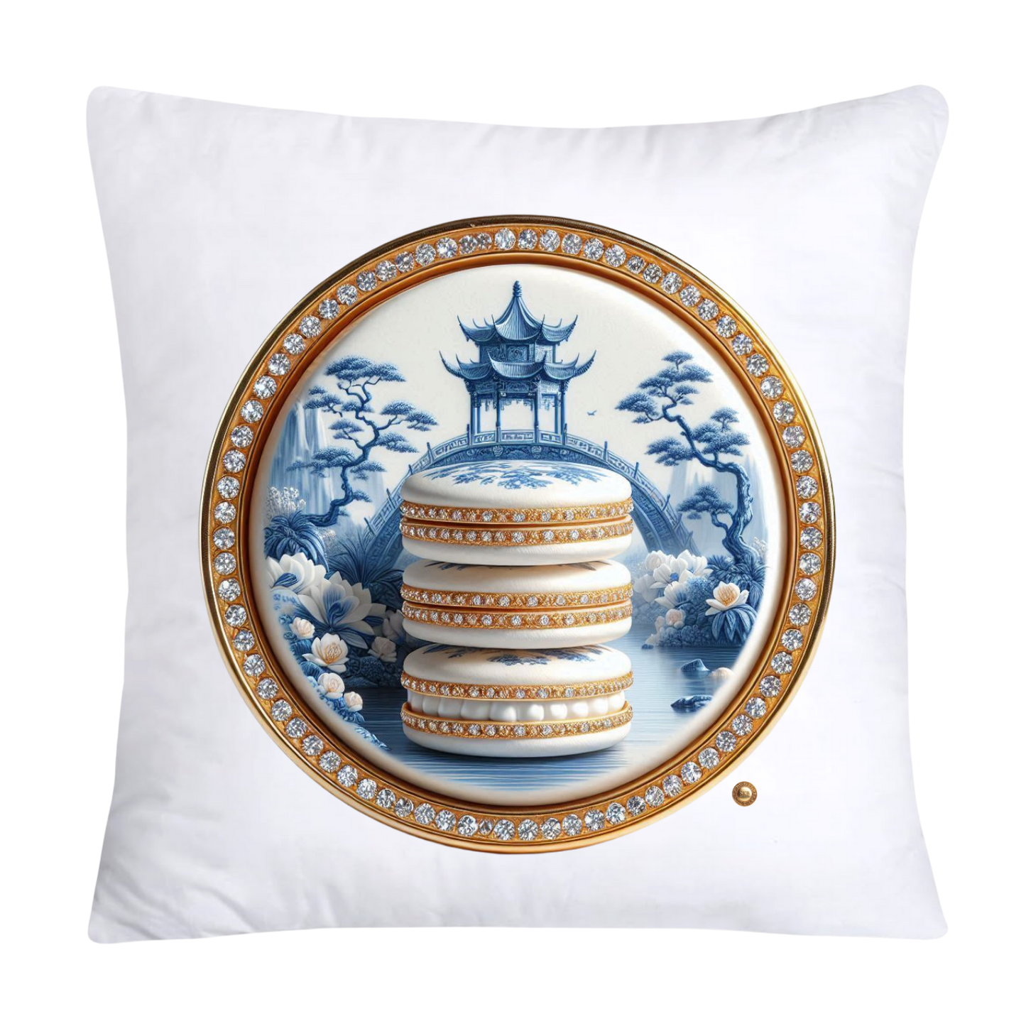 Blue Willow 18x18 Adorable Macaroon Pillow Covers-1900