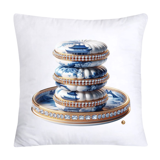 Blue Willow 18x18 Adorable Macaroon Throw Pillow Covers-1882