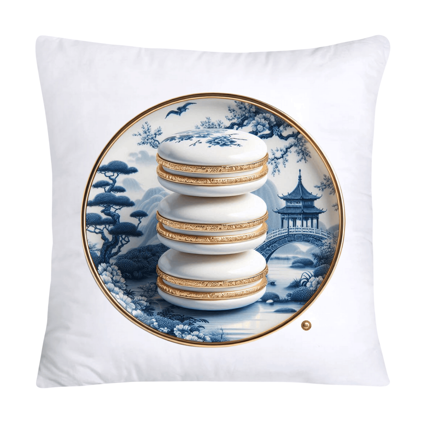 Blue Willow 18x18 Adorable Macaroon Throw Pillow Covers-1876